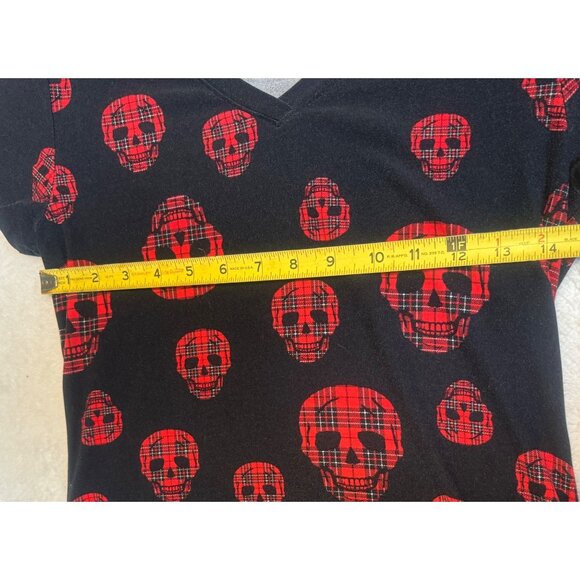 No Boundries 2 for 1 T-shirt/Blouse Red skull and Leopard Womens size Small/Medi - Picture 9 of 16